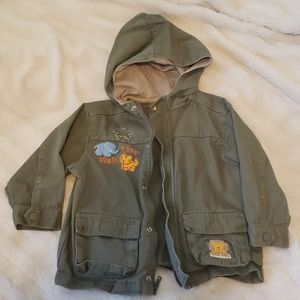 Baby Q embroidered safari hooded jacket 24 months